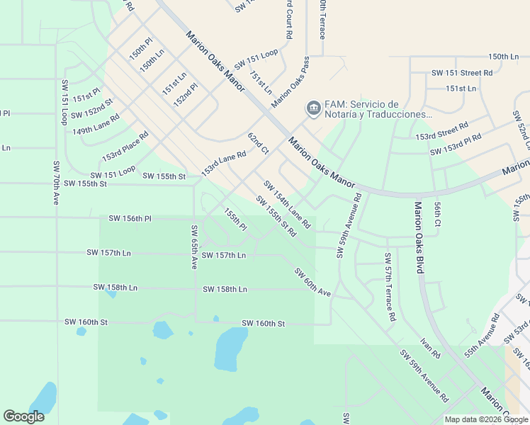 map of restaurants, bars, coffee shops, grocery stores, and more near 6345 Southwest 155th Street Road in Ocala