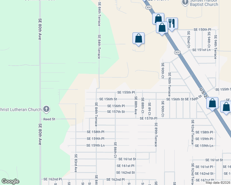 map of restaurants, bars, coffee shops, grocery stores, and more near 15501 Southeast 86th Court in Summerfield