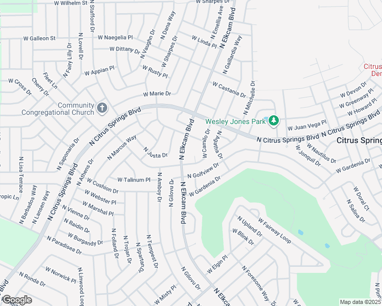 map of restaurants, bars, coffee shops, grocery stores, and more near 9170 North Dory Point in Citrus Springs