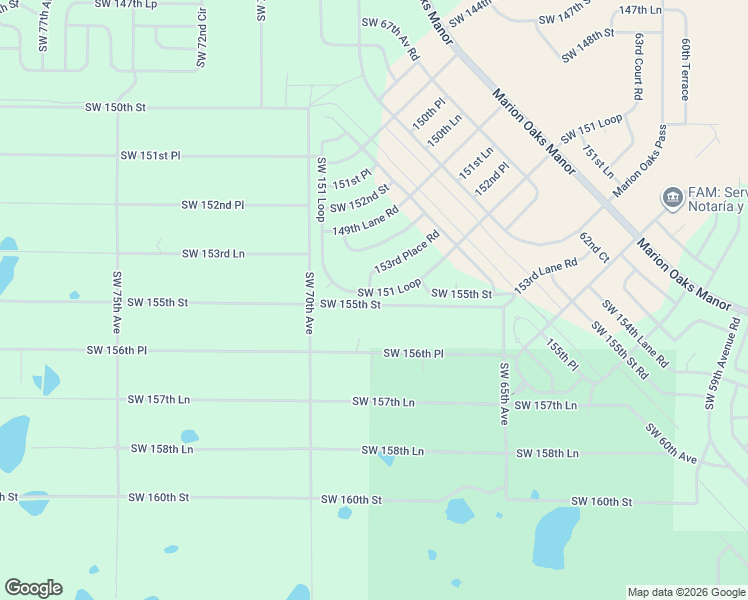 map of restaurants, bars, coffee shops, grocery stores, and more near 6800 Southwest 155th Street in Dunnellon