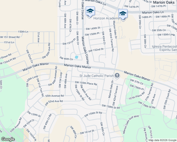 map of restaurants, bars, coffee shops, grocery stores, and more near 494 Marion Oaks Manor in Ocala