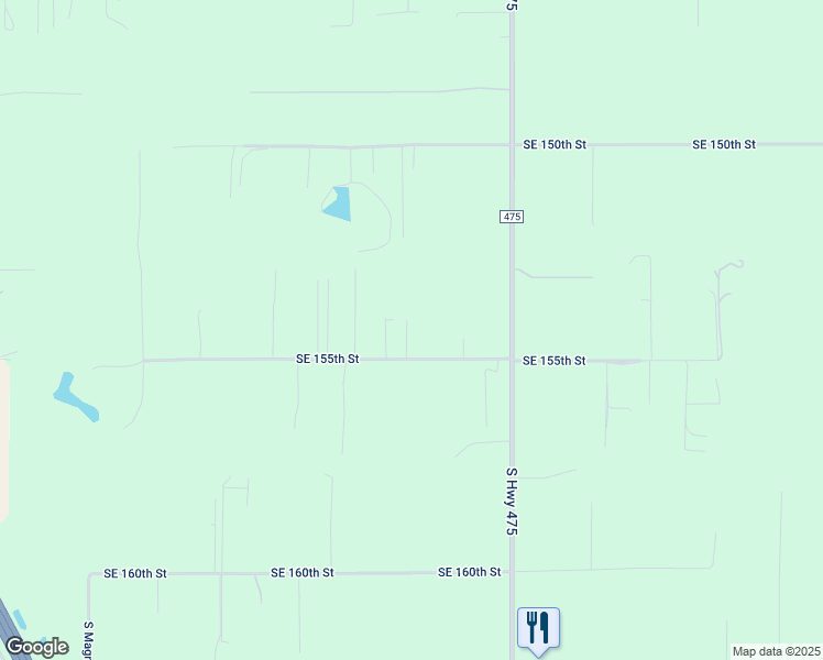 map of restaurants, bars, coffee shops, grocery stores, and more near 1065 Southeast 155th Street in Marion County