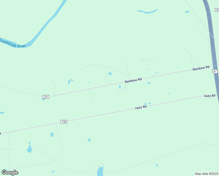 map of restaurants, bars, coffee shops, grocery stores, and more near 797 Rainbow Road in Cuero