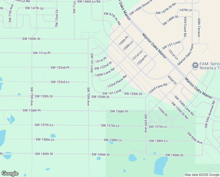 map of restaurants, bars, coffee shops, grocery stores, and more near 6634 Southwest 151 Loop in Ocala