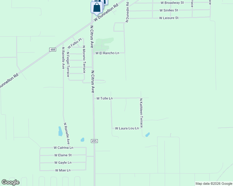 map of restaurants, bars, coffee shops, grocery stores, and more near 7849 West Tolle Lane in Dunnellon