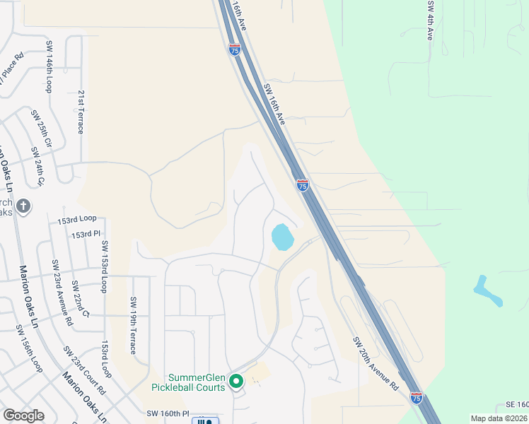 map of restaurants, bars, coffee shops, grocery stores, and more near 15312 Southwest 14th Avenue Road in Ocala