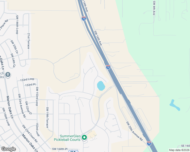 map of restaurants, bars, coffee shops, grocery stores, and more near 15312 Southwest 14th Avenue Road in Ocala