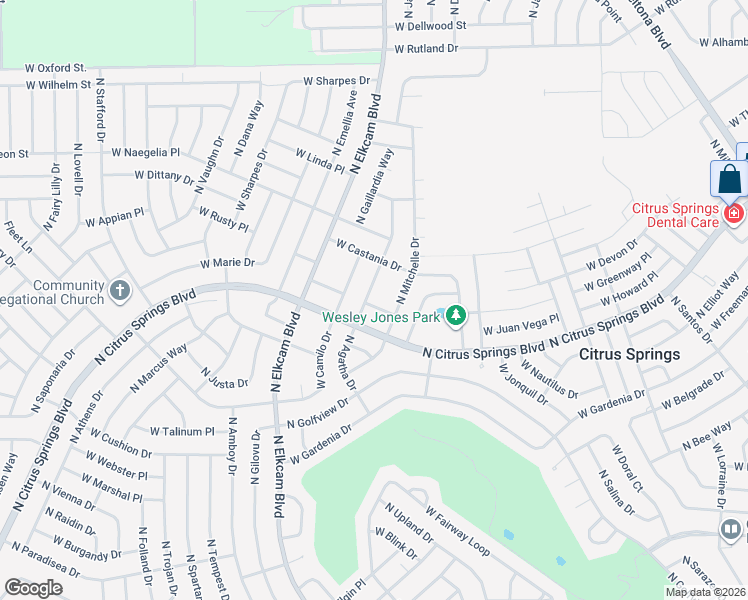 map of restaurants, bars, coffee shops, grocery stores, and more near 9377 North Agatha Drive in Dunnellon