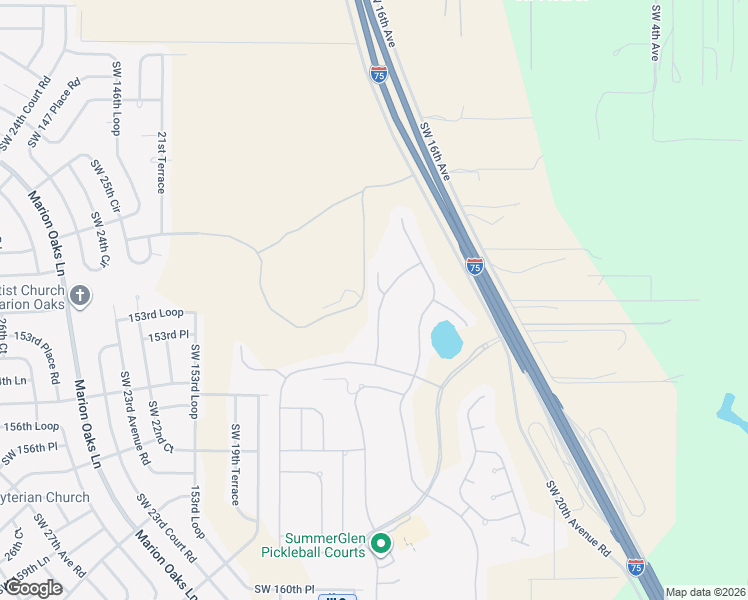 map of restaurants, bars, coffee shops, grocery stores, and more near 15299 Southwest 15th Terrace Road in Ocala