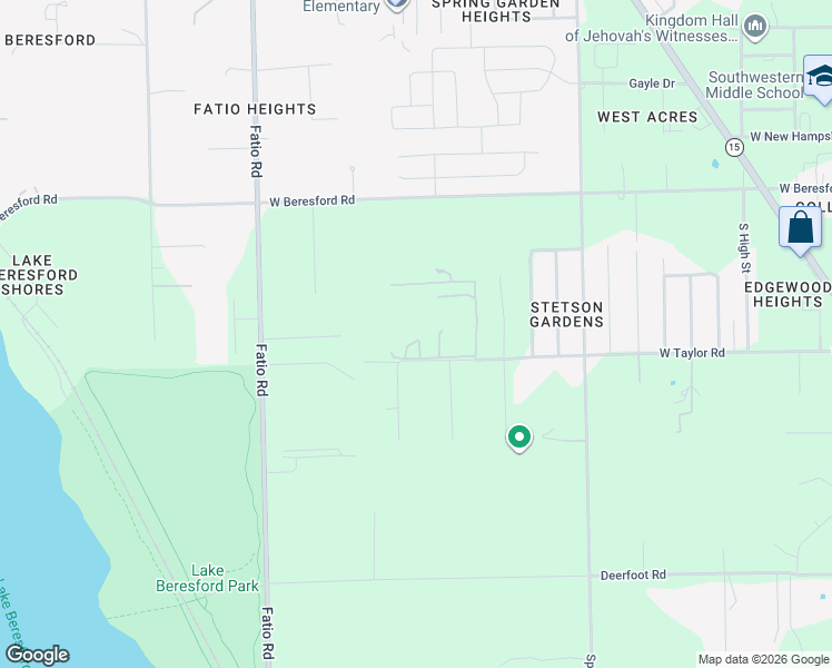 map of restaurants, bars, coffee shops, grocery stores, and more near 1381 West Taylor Road in DeLand
