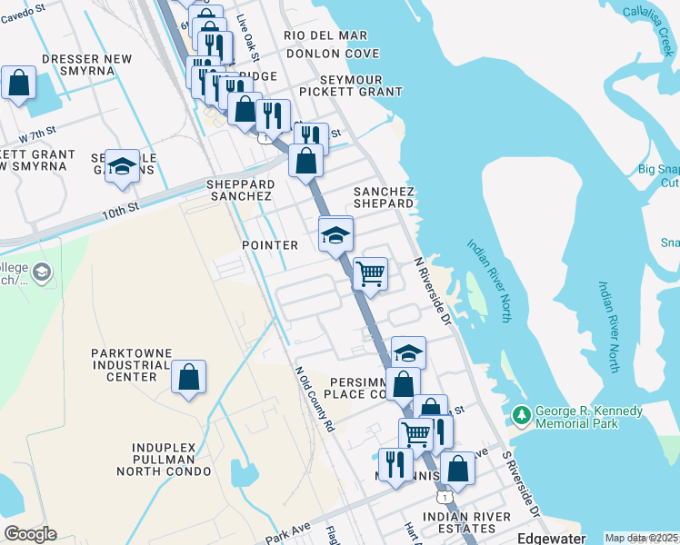 map of restaurants, bars, coffee shops, grocery stores, and more near 116 Wildwood Avenue in Edgewater