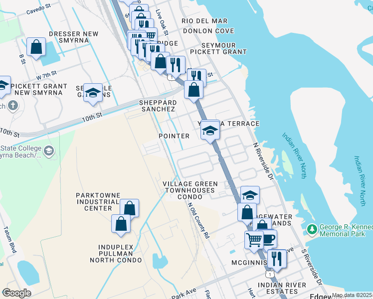 map of restaurants, bars, coffee shops, grocery stores, and more near 139 Wildwood Avenue in Edgewater
