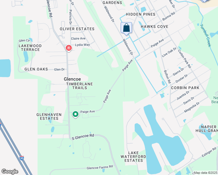 map of restaurants, bars, coffee shops, grocery stores, and more near 2521 Paige Avenue in New Smyrna Beach