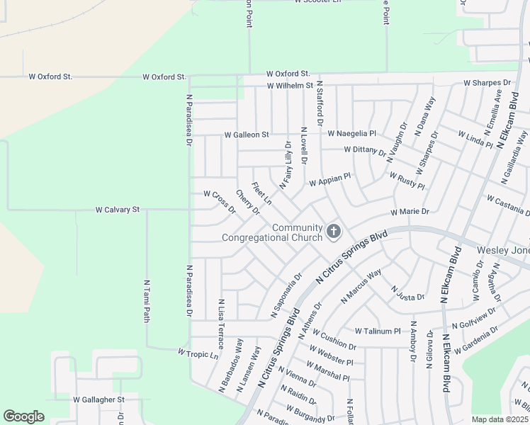 map of restaurants, bars, coffee shops, grocery stores, and more near 9485 North Cherry Lake Drive in Citrus Springs