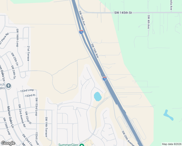 map of restaurants, bars, coffee shops, grocery stores, and more near 15180 Southwest 14th Avenue Road in Ocala
