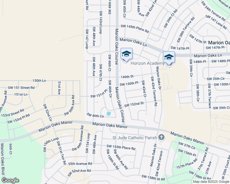 map of restaurants, bars, coffee shops, grocery stores, and more near 412 Marion Oaks Course in Ocala