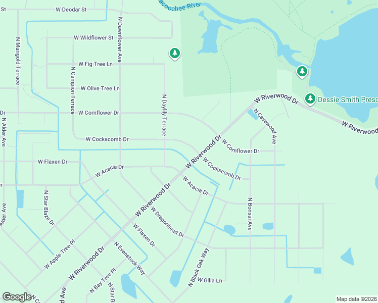 map of restaurants, bars, coffee shops, grocery stores, and more near 11529 West Acacia Drive in Crystal River