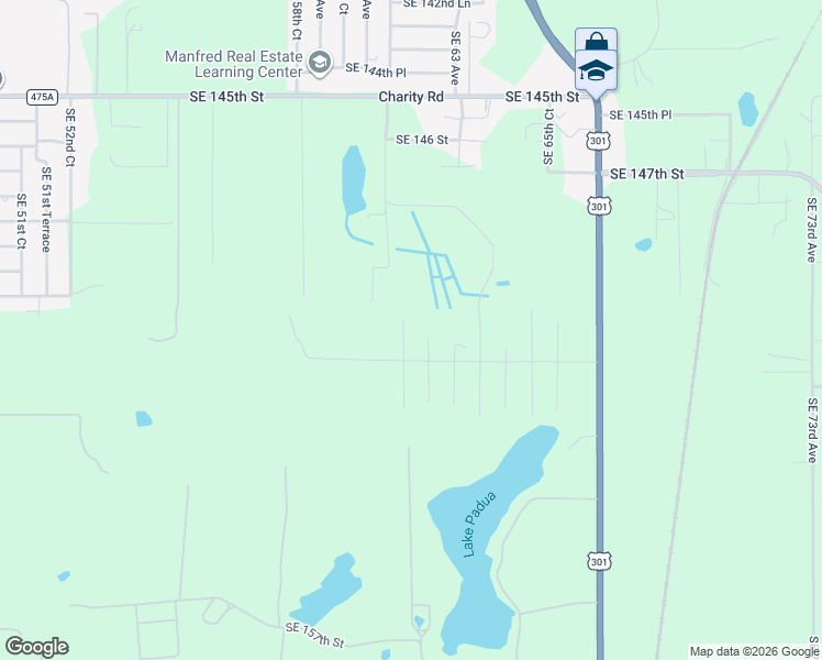 map of restaurants, bars, coffee shops, grocery stores, and more near 15040 Southeast 62nd Avenue in Summerfield