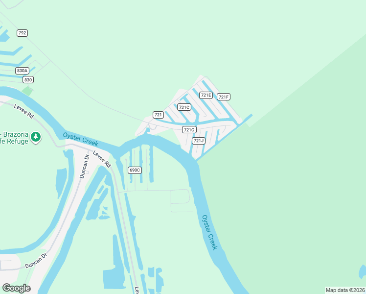 map of restaurants, bars, coffee shops, grocery stores, and more near 154 Poop Deck Lane in Freeport