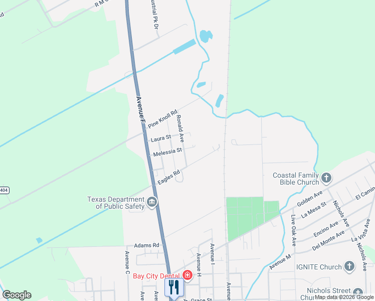 map of restaurants, bars, coffee shops, grocery stores, and more near 2007 Melessia Street in Bay City