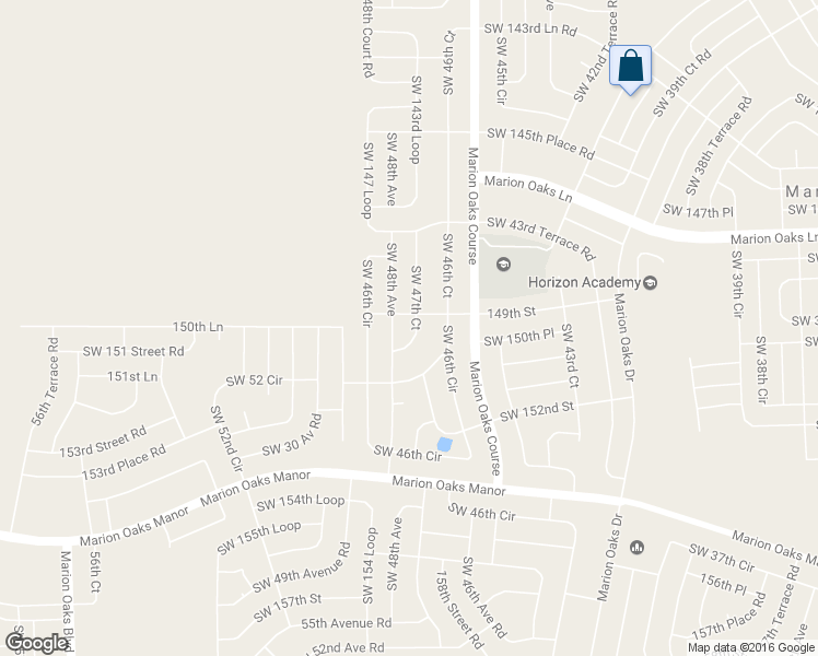 map of restaurants, bars, coffee shops, grocery stores, and more near 14910 Southwest 47th Court in Ocala