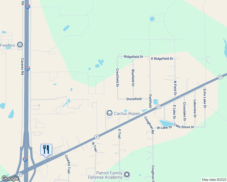 map of restaurants, bars, coffee shops, grocery stores, and more near 165 Crestfield Drive in Pleasanton