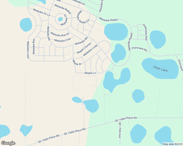 map of restaurants, bars, coffee shops, grocery stores, and more near Maple Lane in Marion County