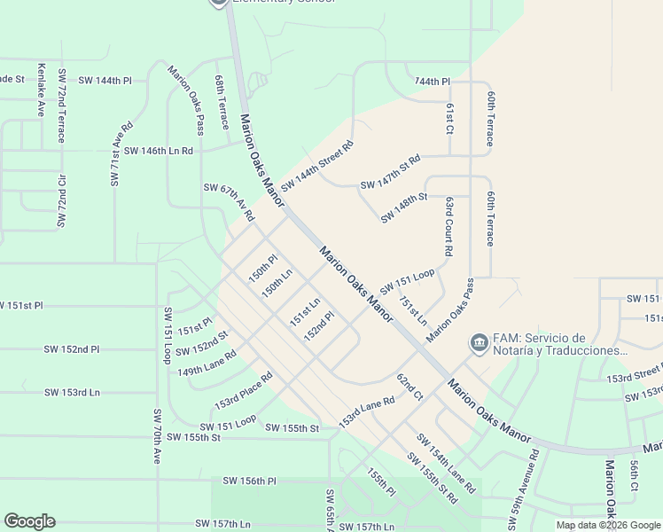 map of restaurants, bars, coffee shops, grocery stores, and more near 739 Marion Oaks Manor in Ocala