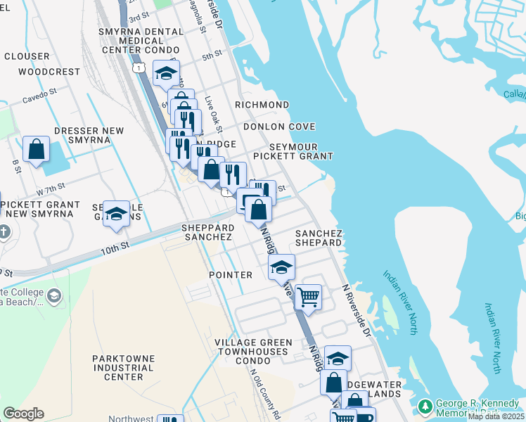 map of restaurants, bars, coffee shops, grocery stores, and more near 100 Hamilton Road in Edgewater