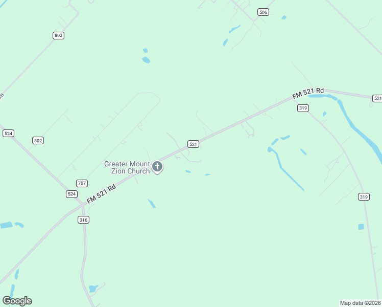 map of restaurants, bars, coffee shops, grocery stores, and more near 6333 FM 521 Road in Brazoria