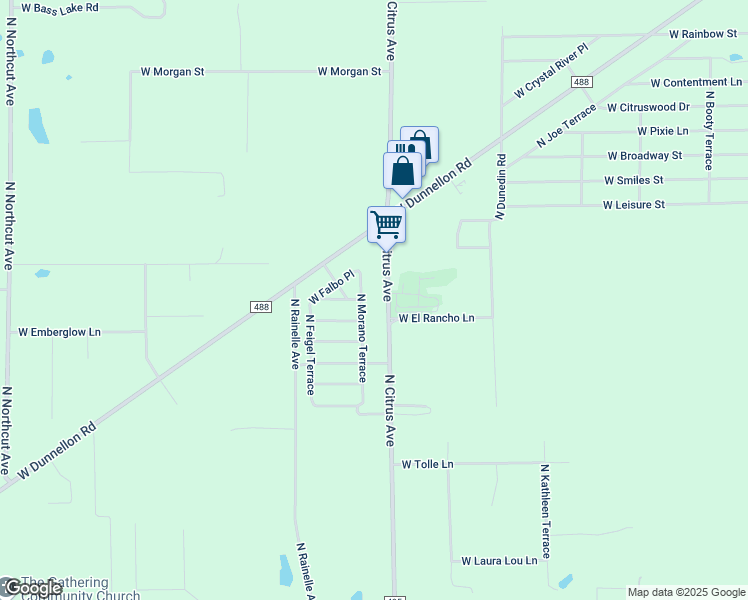 map of restaurants, bars, coffee shops, grocery stores, and more near 8117 West Demaio Lane in Crystal River