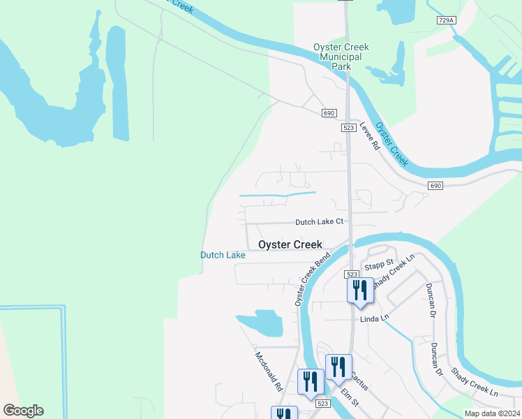 map of restaurants, bars, coffee shops, grocery stores, and more near 227 Lake Drive in Freeport