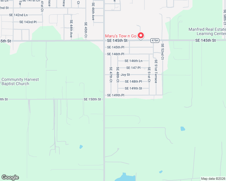 map of restaurants, bars, coffee shops, grocery stores, and more near 14900 Southeast 47th Court in Summerfield