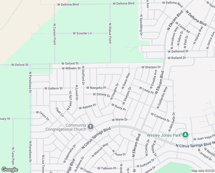 map of restaurants, bars, coffee shops, grocery stores, and more near 9798 North Chapel Way in Citrus Springs