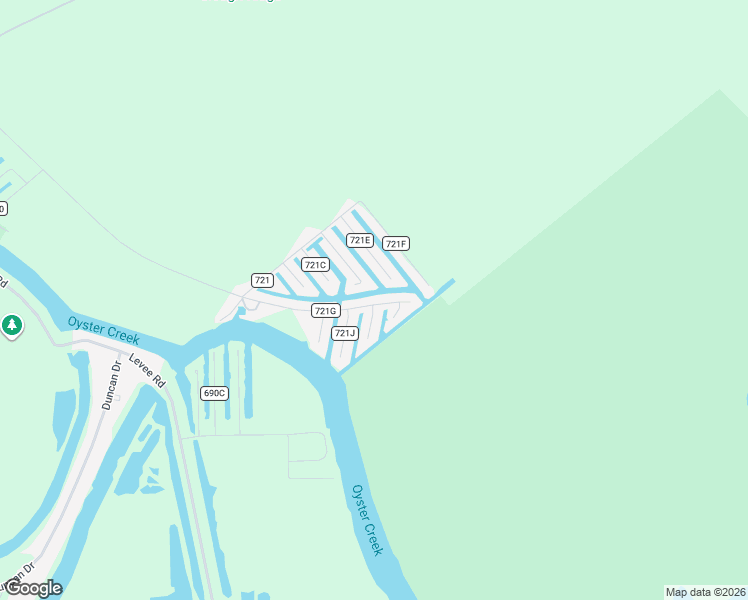 map of restaurants, bars, coffee shops, grocery stores, and more near 1635 Blue Water Drive in Freeport