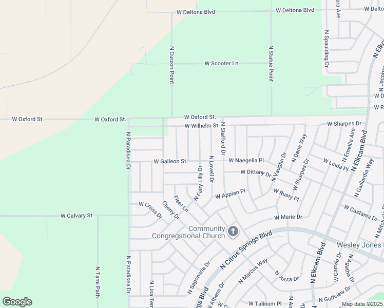 map of restaurants, bars, coffee shops, grocery stores, and more near 9809 North Swanee Terrace in Citrus Springs