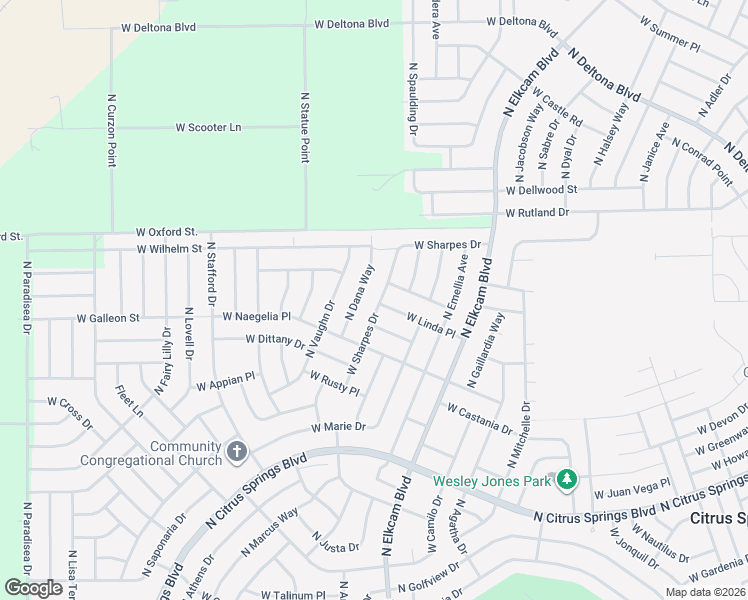 map of restaurants, bars, coffee shops, grocery stores, and more near 3071 West Sharpes Drive in Citrus Springs