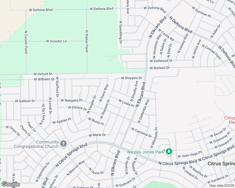 map of restaurants, bars, coffee shops, grocery stores, and more near 3001 West Linda Place in Citrus Springs