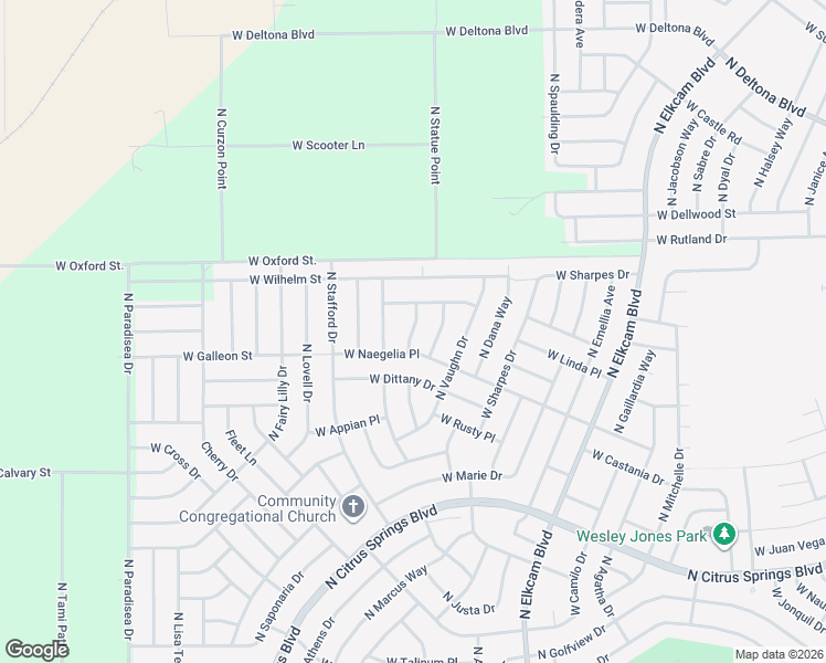map of restaurants, bars, coffee shops, grocery stores, and more near 9822 North Angela Drive in Citrus Springs