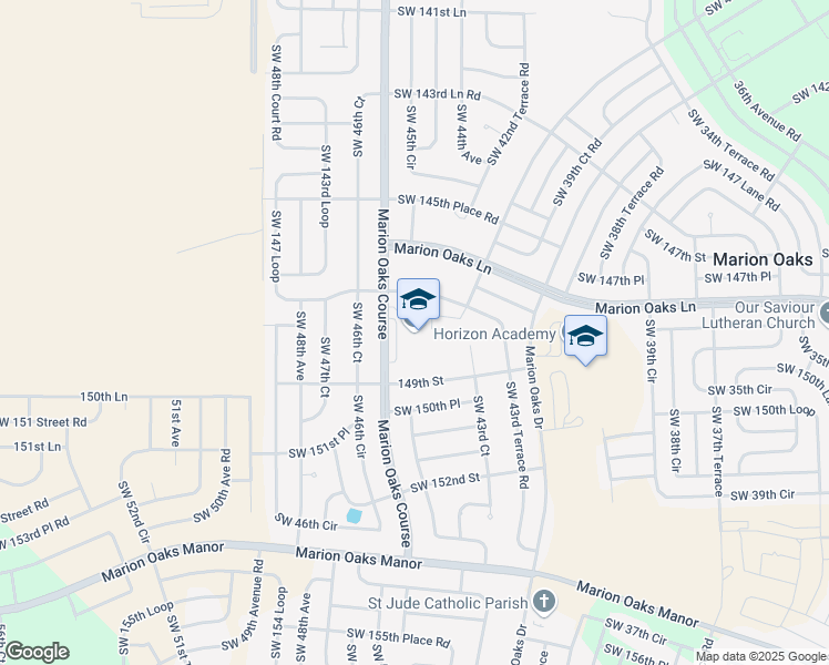 map of restaurants, bars, coffee shops, grocery stores, and more near 375 Marion Oaks Course in Ocala