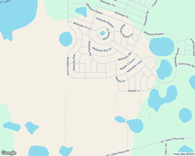 map of restaurants, bars, coffee shops, grocery stores, and more near 346 Malauka Loop in Ocklawaha