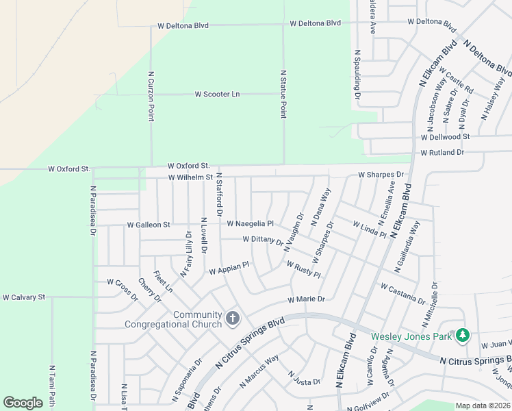 map of restaurants, bars, coffee shops, grocery stores, and more near 9811 North Sistine Terrace in Citrus Springs