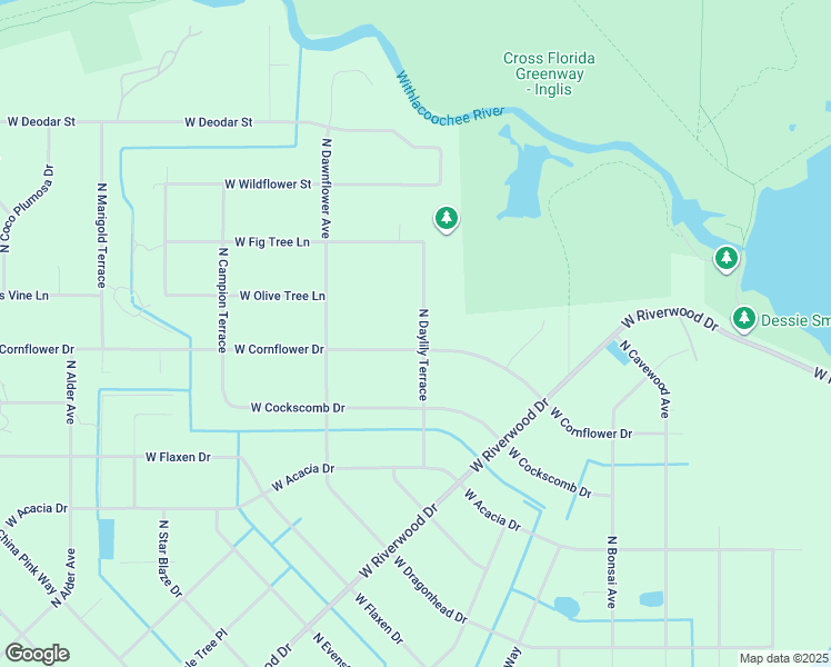 map of restaurants, bars, coffee shops, grocery stores, and more near 11615 West Cornflower Drive in Crystal River