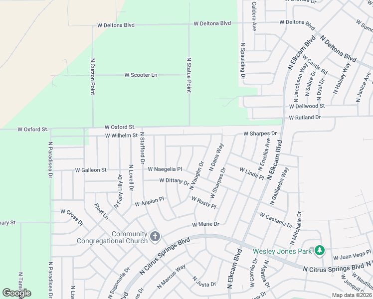 map of restaurants, bars, coffee shops, grocery stores, and more near 3271 West Montgomery Lane in Citrus Springs