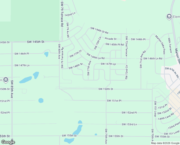 map of restaurants, bars, coffee shops, grocery stores, and more near Southwest 72nd Circle in Dunnellon