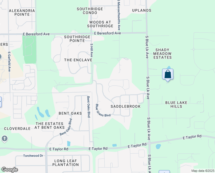 map of restaurants, bars, coffee shops, grocery stores, and more near 1680 Blue Grass Boulevard in DeLand