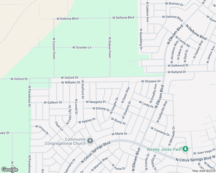 map of restaurants, bars, coffee shops, grocery stores, and more near 3271 West Montgomery Lane in Citrus Springs