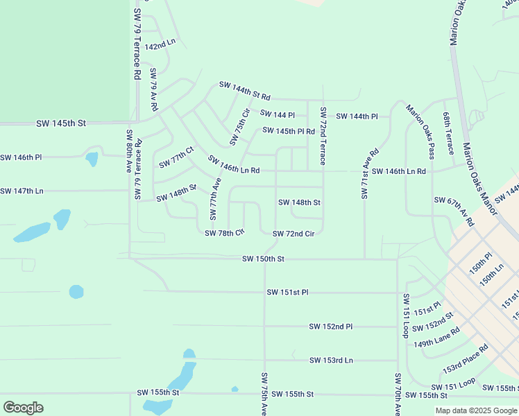 map of restaurants, bars, coffee shops, grocery stores, and more near Southwest 72nd Circle in Marion Oaks