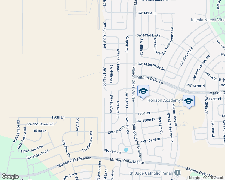 map of restaurants, bars, coffee shops, grocery stores, and more near 4811 Southwest 147 Loop in Ocala