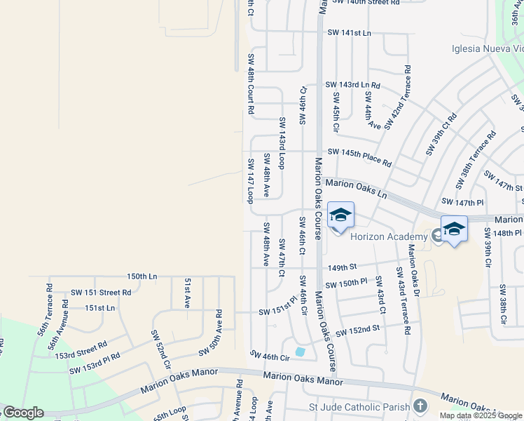 map of restaurants, bars, coffee shops, grocery stores, and more near 4811 Southwest 147 Loop in Ocala